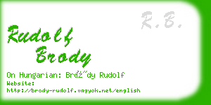 rudolf brody business card